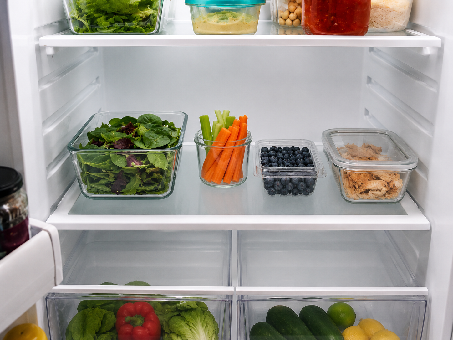 Clear the fridge shelf