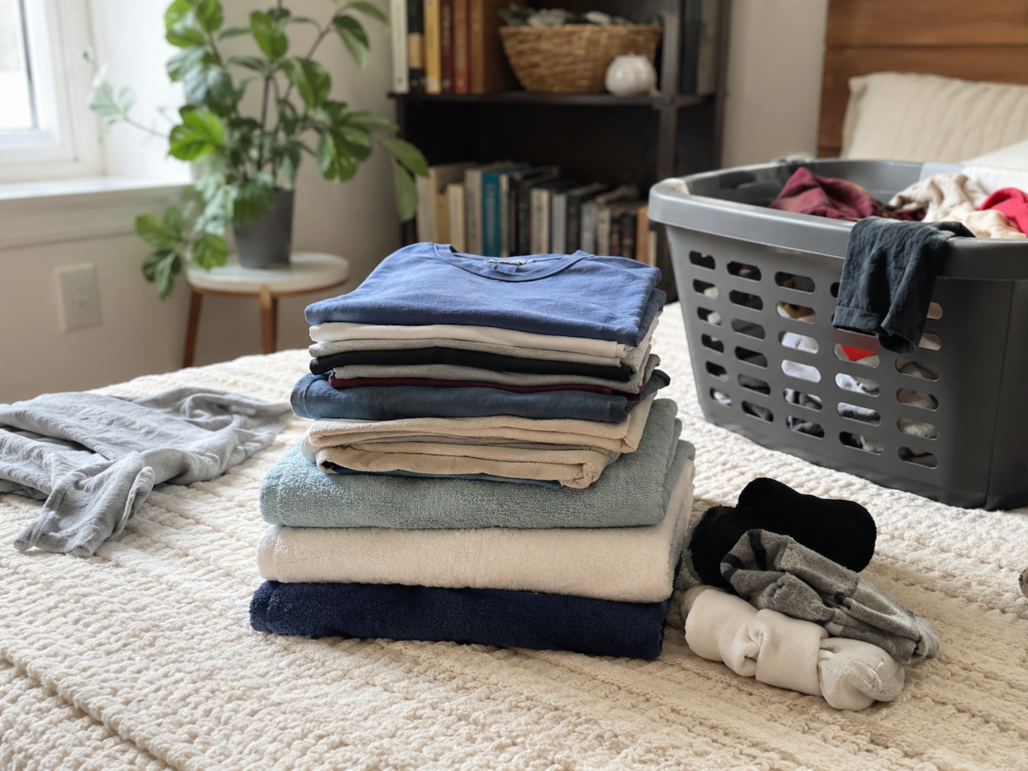 Fold the laundry pile